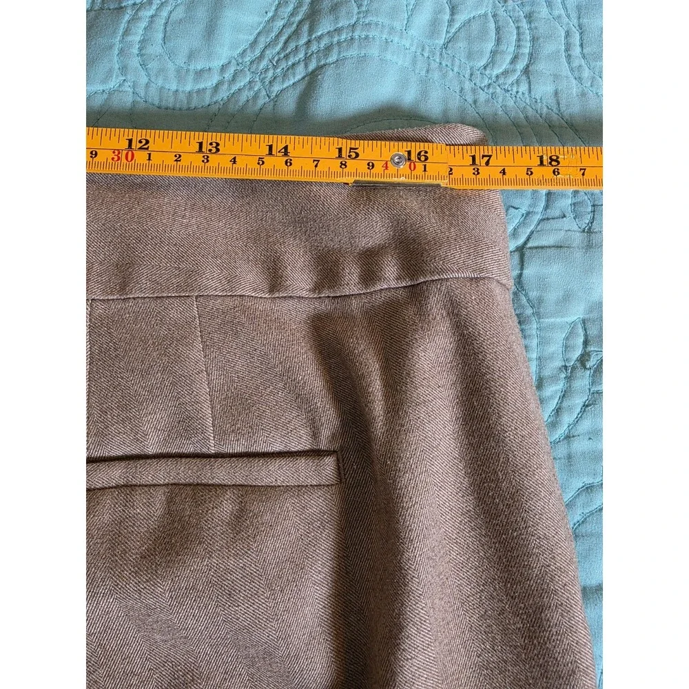 Ann Taylor Factory Women's Sz 6 Tan High-Rise Dress Pants Polyester Blend Career